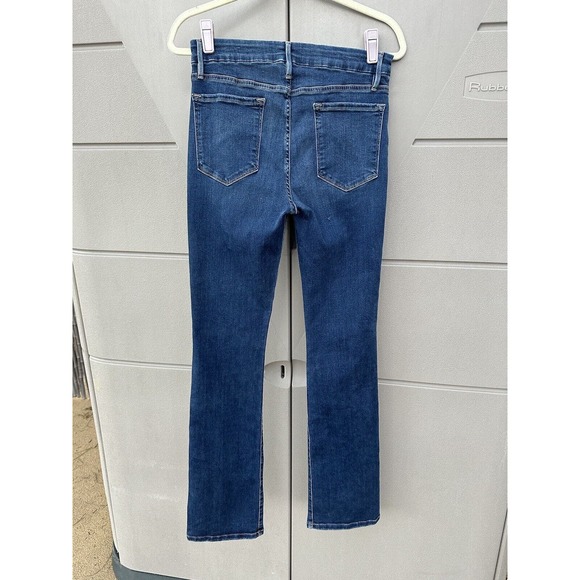 Frame Womens Le Mini Boot Denim Jeans Blondie Medium Wash Distress Boot Cut 31 - Picture 11 of 16